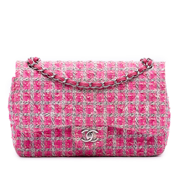 Pre-Loved Chanel Jumbo Classic Tweed Double Flap - Picture 1 of 12